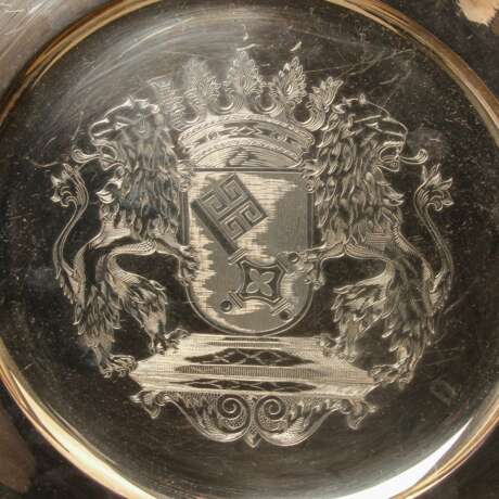 GEBRÜDER DEYHLE Platte mit Bremer-Wappen, 20. Jahrhundert - photo 4