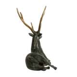 Skulptur eines ruhenden Hirsches aus Metall, 20. Jahrhundert, - фото 4