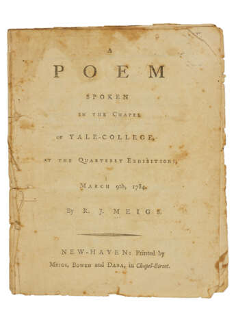 A Poem Spoken in the Chapel of Yale College - фото 1