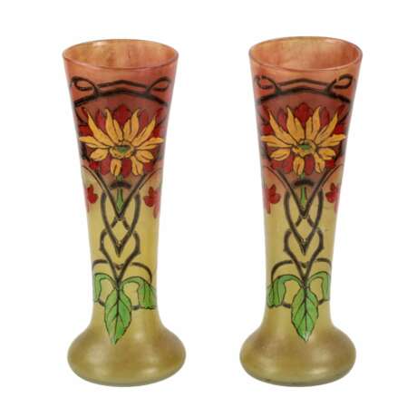 Paire de vases en verre Art Nouveau. Стекло Early 20th century г. - фото 1