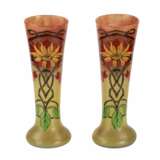 Paire de vases en verre Art Nouveau. Verre Early 20th century - photo 1