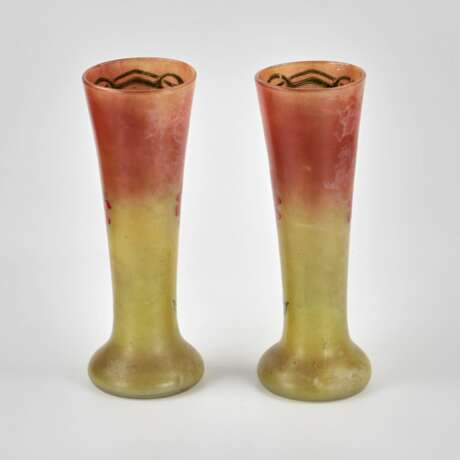 Paire de vases en verre Art Nouveau. Verre Early 20th century - photo 3