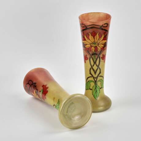 Paire de vases en verre Art Nouveau. Verre Early 20th century - photo 4