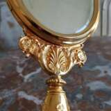 Hand mirror Empire style Gold plated brass Empire Late 19th century - photo 2