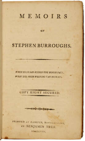Memoirs of Stephen Burroughs - фото 1