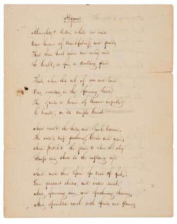 Manuscript for two Hymns - photo 1