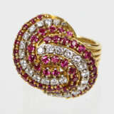 exclusiver Rubin Diamant Ring - Gelbgold/WG 750 - photo 1