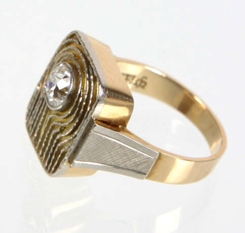 Brillant Ring 1 Carat - Gelbgold/WG 585 - фото 2