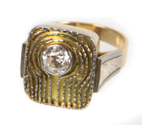 Brillant Ring 1 Carat - Gelbgold/WG 585