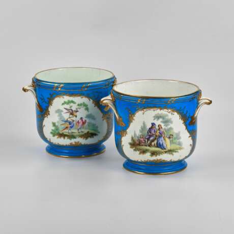Une paire de cache-pots de S&egrave;vres Porzellan Klassizismus 18th century - Foto 4