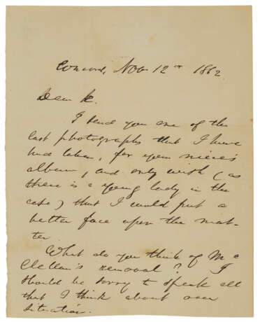 On Lincoln's removal of McClellan - photo 1