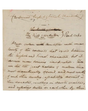 The original manuscript for "The Field of Waterloo" - photo 1