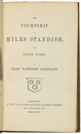 Hiawatha and The Courtship of Miles Standish, first English editions - фото 3