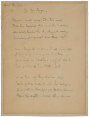 The original manuscript for "On the Avon" - photo 1