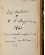 Henry Wadsworth Longfellow. Inscribed by Hawthorne to Longfellow