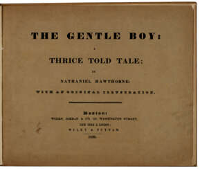 The Gentle Boy, inscribed by Sophia Peabody Hawthorne