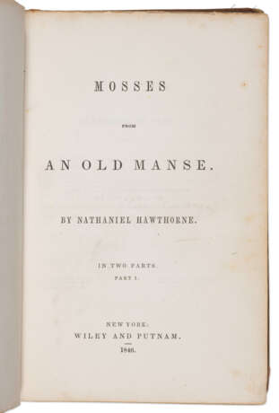 Mosses from an old Manse, inscribed by Sophia Hawthorne - Foto 3