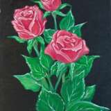 Красные розы автор Валентина Лягина Шелк Акрил цветы цветы розы Дзержинск 2021 г. - фото 1