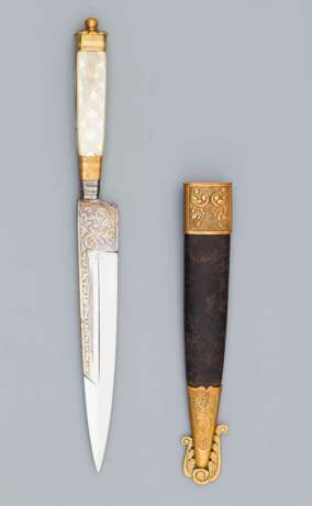 Jagdliches Dolchmesser mit Scheide, süddeutsch um 1850 - Foto 2