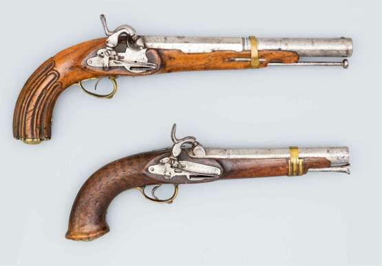 Konvolut von zwei Miqueletpistolen, Spanien 19.Jahrhundert - photo 1