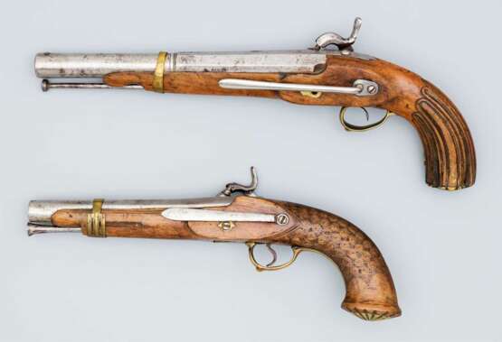 Konvolut von zwei Miqueletpistolen, Spanien 19.Jahrhundert - фото 2