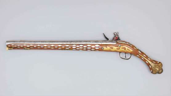 Lange Steinschloss-Pistole, vermutlich Griechenland um 1800 - Foto 4