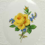 MEISSEN Bildplatte 'Gelbe Rose', 1. Wahl, 21. Jahrhundert - photo 2