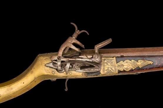 Miquelet-Steinschlossbüchse, osmanisch 18.Jahrhundert und ein 2. Gewehr - Foto 6