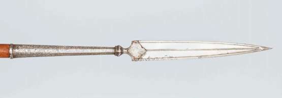 Silbertauschierte Lanzenspitze indopersisch 19.Jahrhundert - Foto 2