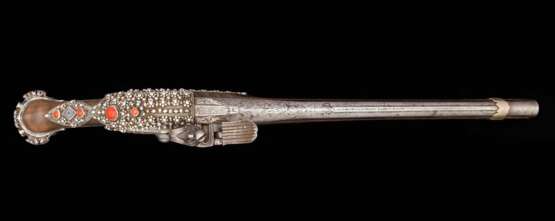 Steinschlosspistole mit Silberbeschlägen, Balkan oder osmanisch um 1820 - Foto 5