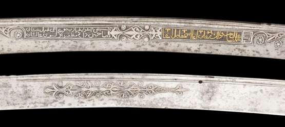 Yatagan mit silber- und goldtauschierter Klinge, osmanisch 19.Jahrhundert - Foto 3