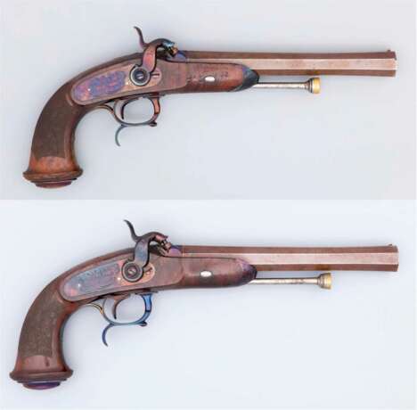 Französische Offizierspistole M 1833 1.Modell - ein Paar mit zwei Pistolen - Foto 1