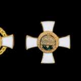 Orden der Heiligen Krone Ungarns - zwei Miniatur-Bandauflagen - Foto 1