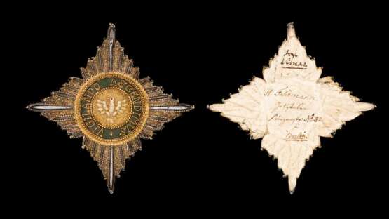 Sachsen-Weimar, Hausorden vom Weißen Falken - Gestickter Bruststern zum Kommandeurkreuz - photo 1