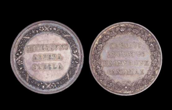 Sachsen-Weimar, Silberne Preismedaille 1816 im Originaletui - Foto 2