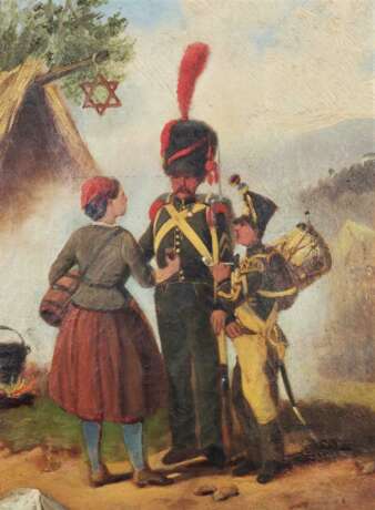 Herzogtum Nassau, Ölgemälde Nassauisches Militär 19.Jahrhundert - Foto 2