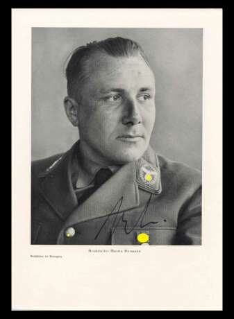 Autograf Martin Bormann auf Foto-Portrait - photo 1