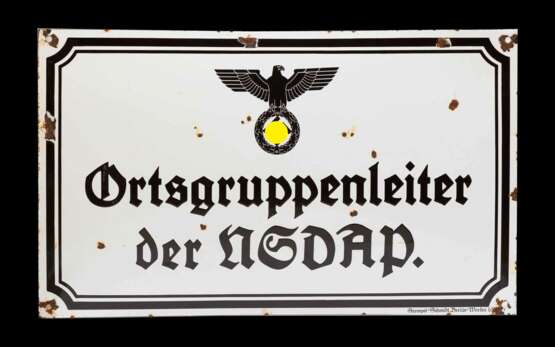 Emailleschild: Ortsgruppenleiter der NSDAP - photo 1