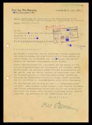 Schreiben von Otto Skorzeny an den Reichsführer-SS mit Unterschrift und der Paraphe Himmler