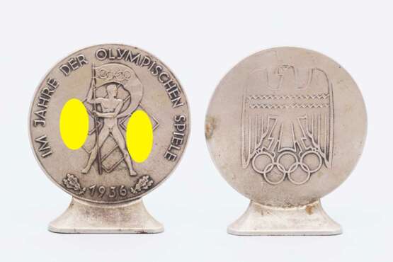Standplakette Olympische Spiele 1936 Berlin - Foto 1