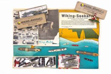 Militär-Spielzeug - Großes Konvolut Schiffe der Firma Wiking und Zubehör