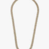 Klassische Flachpanzer Halskette üppig verziert mit Diamanten im Achtkant - Foto 2