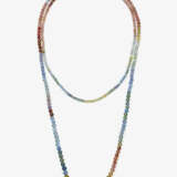 Unikate Saphir-Perlenkette in mehrfarbigen Pastelltönen - photo 2