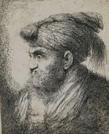 Giovanni Benedetto Castiglione. Bärtiger Alter - Der Mann mit Turban und Bart - Foto 2