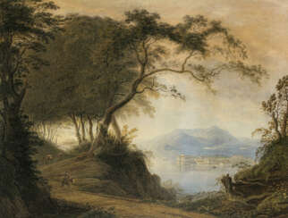 Johann Jakob Wetzel, zugeschrieben. Blick auf den Lago Maggiore mit der Isola Bella