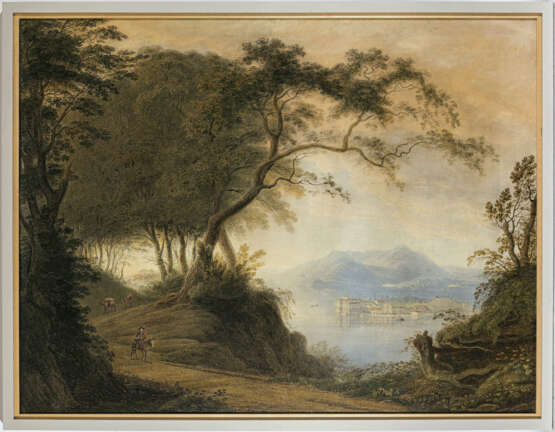 Johann Jakob Wetzel, zugeschrieben. Blick auf den Lago Maggiore mit der Isola Bella - Foto 2