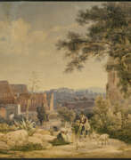 Salomon Corrodi. Salomon Corrodi. Blick auf Rom mit dem Colosseum