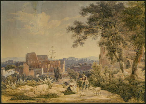 Salomon Corrodi. Blick auf Rom mit dem Colosseum - photo 1