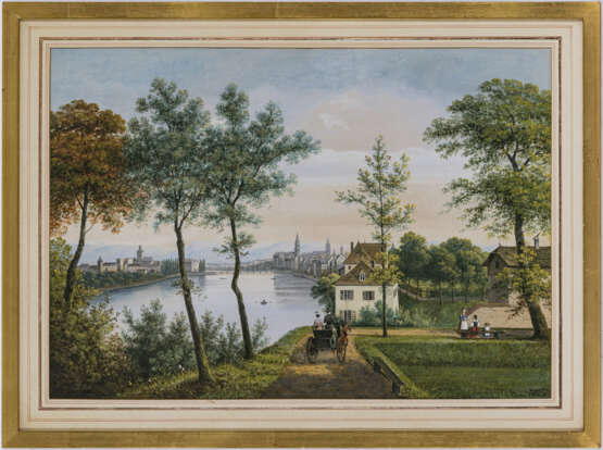 Hendrik Johannes Knip. Blick über den Rhein auf Basel - photo 2