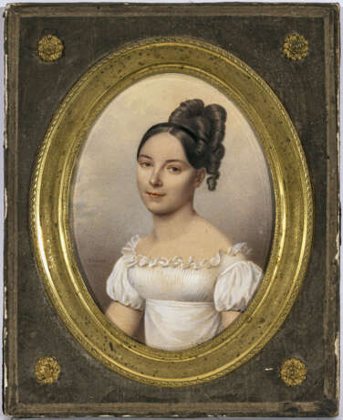 Henri Benner. Bildnis einer jungen Dame in weißem Kleid - Foto 2